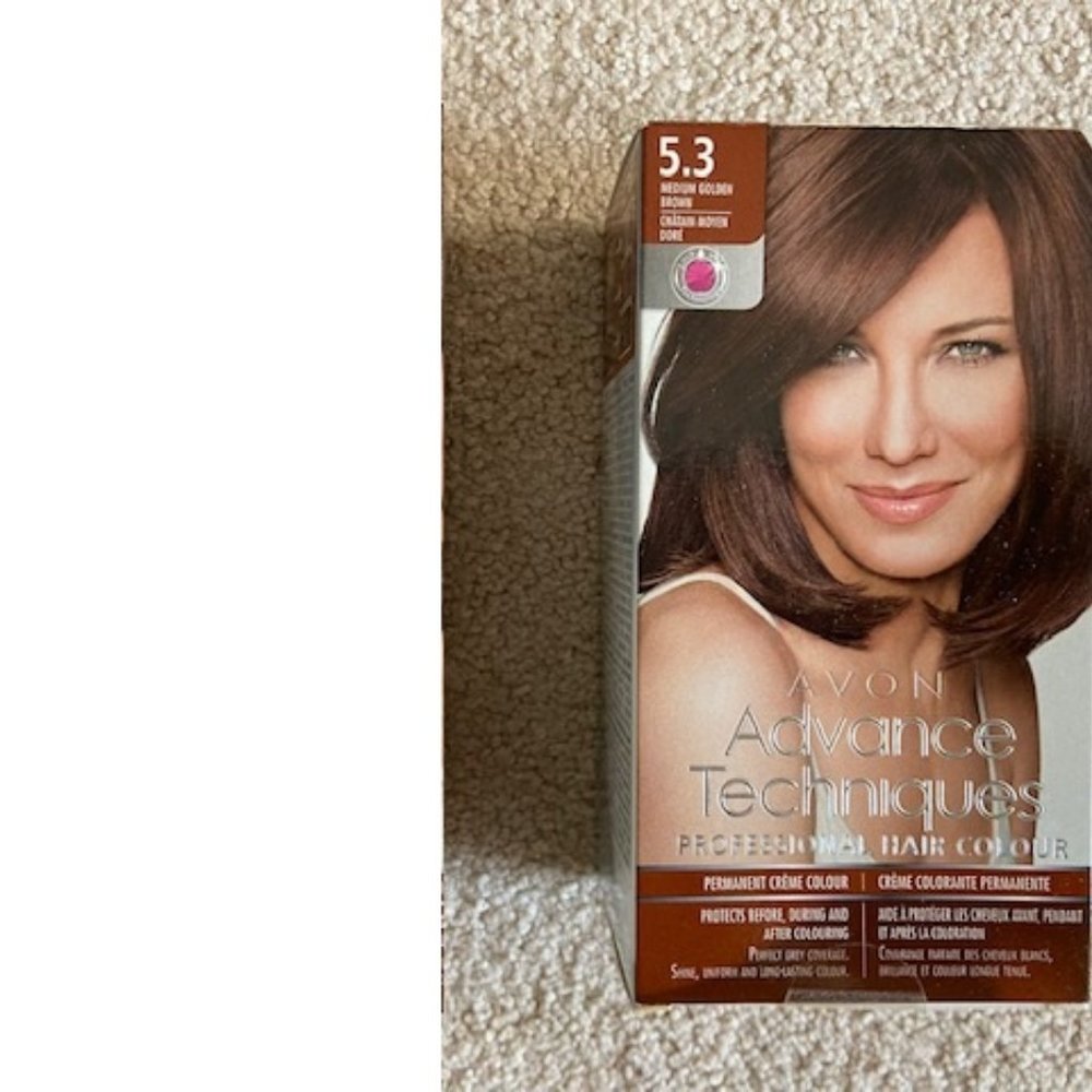 - Hair dye medium golden brown AVON Advance professional hair colour 5.3